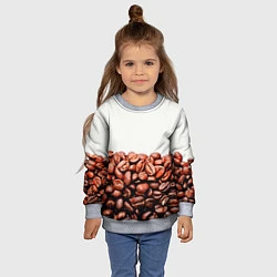 Свитшот детский Coffee, цвет: 3D-меланж — фото 2