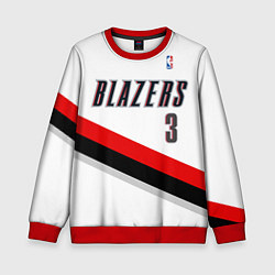 Свитшот детский Portland Trail Blazers 3, цвет: 3D-красный