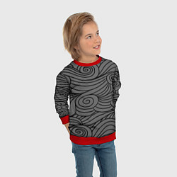 Свитшот детский Gray pattern, цвет: 3D-красный — фото 2