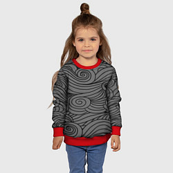 Свитшот детский Gray pattern, цвет: 3D-красный — фото 2