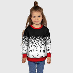 Свитшот детский Поглощение музыкой, цвет: 3D-красный — фото 2