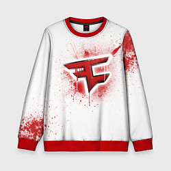 Свитшот детский FaZe Clan: White collection, цвет: 3D-красный