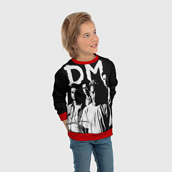 Свитшот детский Depeche mode: black, цвет: 3D-красный — фото 2