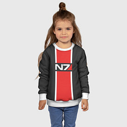 Свитшот детский Mass Effect: N7, цвет: 3D-белый — фото 2