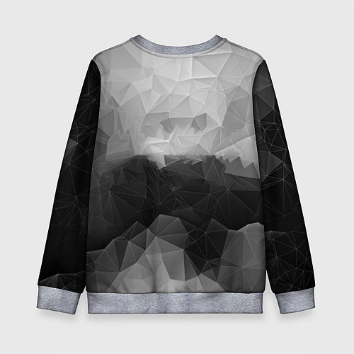 Детский свитшот Polygon gray / 3D-Меланж – фото 2