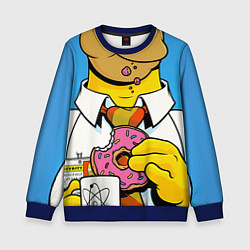 Свитшот детский Homer with donut, цвет: 3D-синий