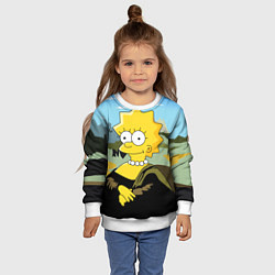 Свитшот детский Mona Liza, цвет: 3D-белый — фото 2