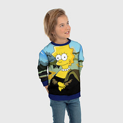 Свитшот детский Mona Liza, цвет: 3D-синий — фото 2