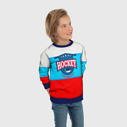 Свитшот детский Hockey Russia, цвет: 3D-синий — фото 2