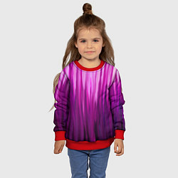 Свитшот детский Фиолетово-черные краски, цвет: 3D-красный — фото 2