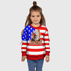Свитшот детский Apache, цвет: 3D-красный — фото 2