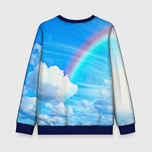 Детский свитшот Единорог / 3D-Синий – фото 2