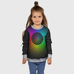 Свитшот детский Coldplay Colour, цвет: 3D-меланж — фото 2
