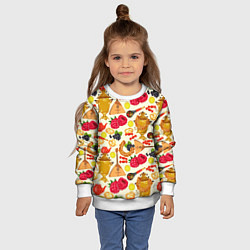 Свитшот детский Народная кухня, цвет: 3D-белый — фото 2