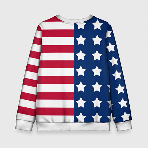 Детский свитшот USA Flag / 3D-Белый – фото 2