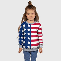 Свитшот детский USA Flag, цвет: 3D-меланж — фото 2