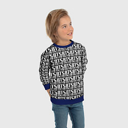 Свитшот детский BTS K-pop pattern, цвет: 3D-синий — фото 2