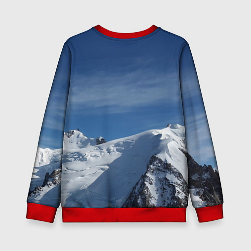 Детский свитшот Счастье в горах / 3D-Красный – фото 2