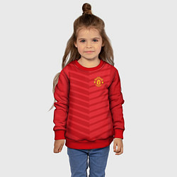 Свитшот детский FC Manchester United: Reverse, цвет: 3D-красный — фото 2