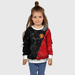 Свитшот детский FC Manchester United: Abstract, цвет: 3D-белый — фото 2