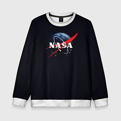 Свитшот детский NASA: Black Space, цвет: 3D-белый