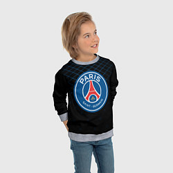 Свитшот детский FC PSG: Blue Lines, цвет: 3D-меланж — фото 2
