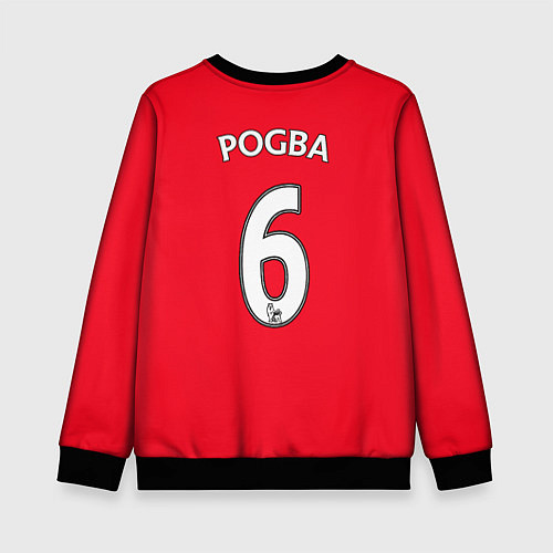 Детский свитшот FC MU: Pogba Home 17/18 / 3D-Черный – фото 2