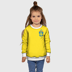 Свитшот детский Сборная Швеции, цвет: 3D-белый — фото 2