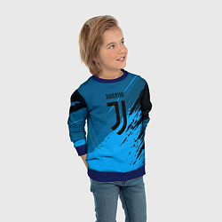 Свитшот детский FC Juventus: Abstract style, цвет: 3D-синий — фото 2