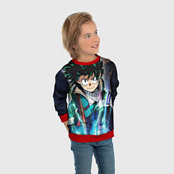 Свитшот детский My Hero Academia синий свет, цвет: 3D-красный — фото 2