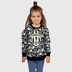 Свитшот детский FC Juventus: Floral Logo, цвет: 3D-черный — фото 2