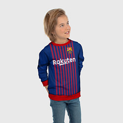 Свитшот детский FC Barcelona: Messi Home 18/19, цвет: 3D-красный — фото 2
