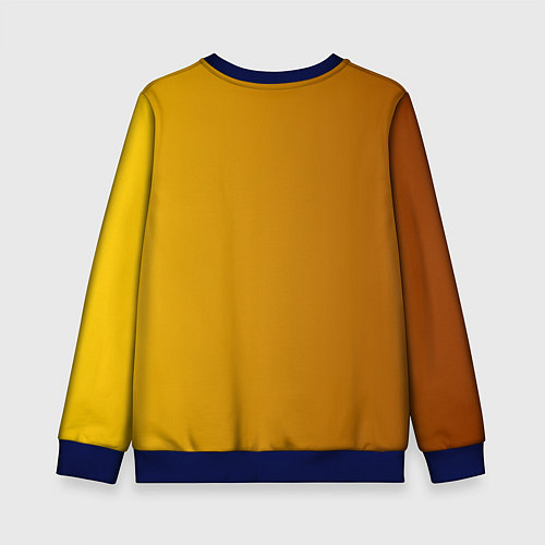 Детский свитшот Chevrolet желтый градиент / 3D-Синий – фото 2