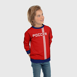 Свитшот детский Россия: Красная машина, цвет: 3D-синий — фото 2