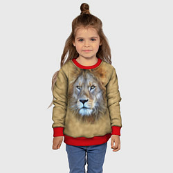 Свитшот детский Песчаный лев, цвет: 3D-красный — фото 2