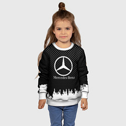 Свитшот детский Mercedes-Benz: Black Side, цвет: 3D-белый — фото 2