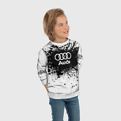 Свитшот детский Audi: Black Spray, цвет: 3D-белый — фото 2