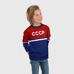 Свитшот детский СССР: Спортсмен, цвет: 3D-синий — фото 2
