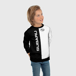 Свитшот детский Subaru B&W, цвет: 3D-черный — фото 2