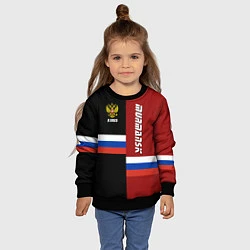 Свитшот детский Murmansk, Russia, цвет: 3D-черный — фото 2
