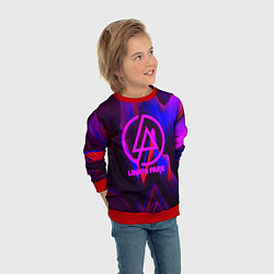 Свитшот детский Linkin Park: Violet Neon, цвет: 3D-красный — фото 2