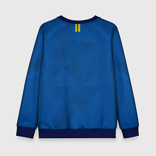 Детский свитшот Бразилия: Гостевая ЧМ-2018 / 3D-Синий – фото 2