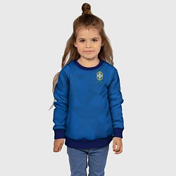 Свитшот детский Бразилия: Гостевая ЧМ-2018, цвет: 3D-синий — фото 2