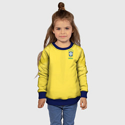 Свитшот детский Бразилия: ЧМ-2018, цвет: 3D-синий — фото 2