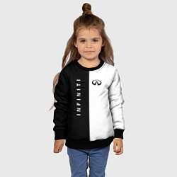 Свитшот детский Infiniti: Black & White, цвет: 3D-черный — фото 2