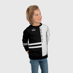 Свитшот детский Infiniti: B&W Lines, цвет: 3D-черный — фото 2