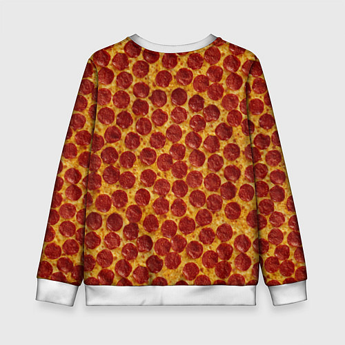 Детский свитшот Пицца пепперони / 3D-Белый – фото 2