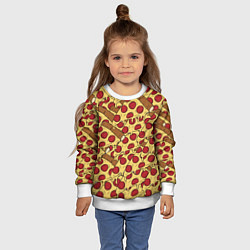 Свитшот детский Любитель пиццы, цвет: 3D-белый — фото 2