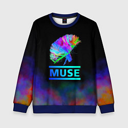 Свитшот детский Muse: Neon Flower, цвет: 3D-синий