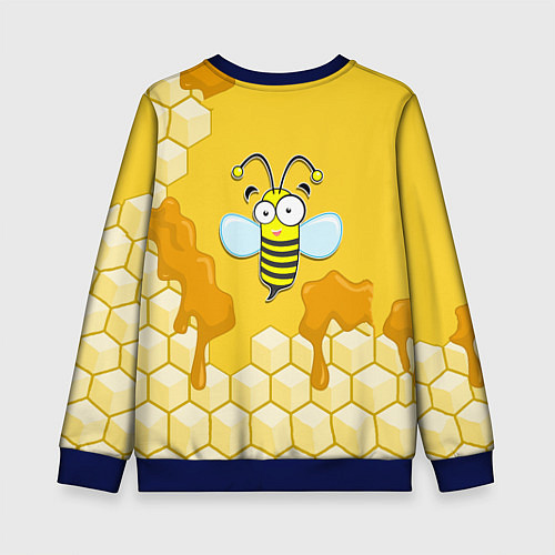 Детский свитшот Веселая пчелка / 3D-Синий – фото 2